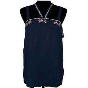 Xhilaration crossed straps embroidered Top size XL